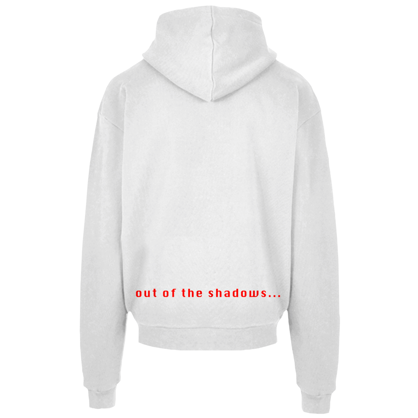 lens shadow _ white heavy hoodie