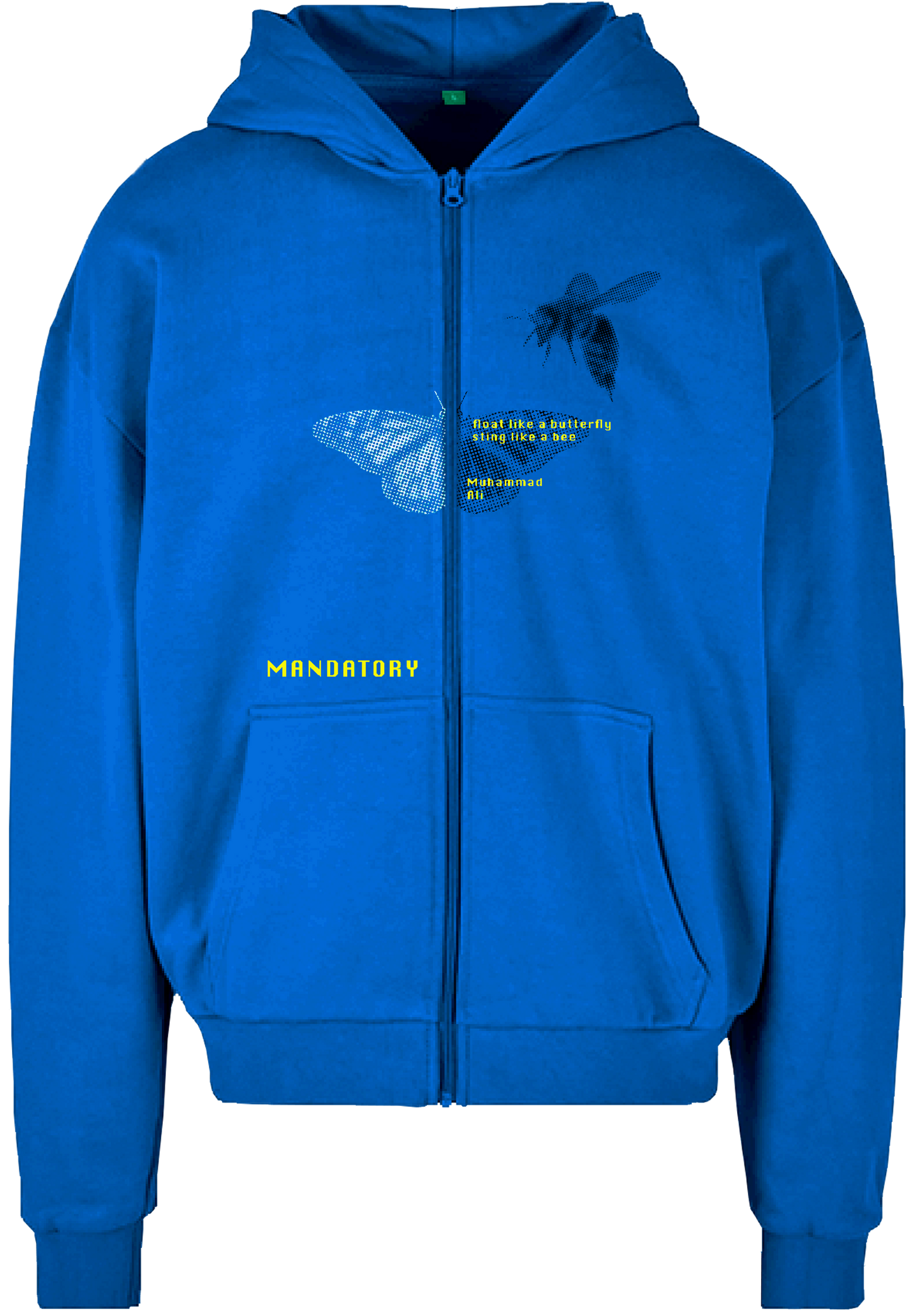 float like a butterfly _ blue zipper