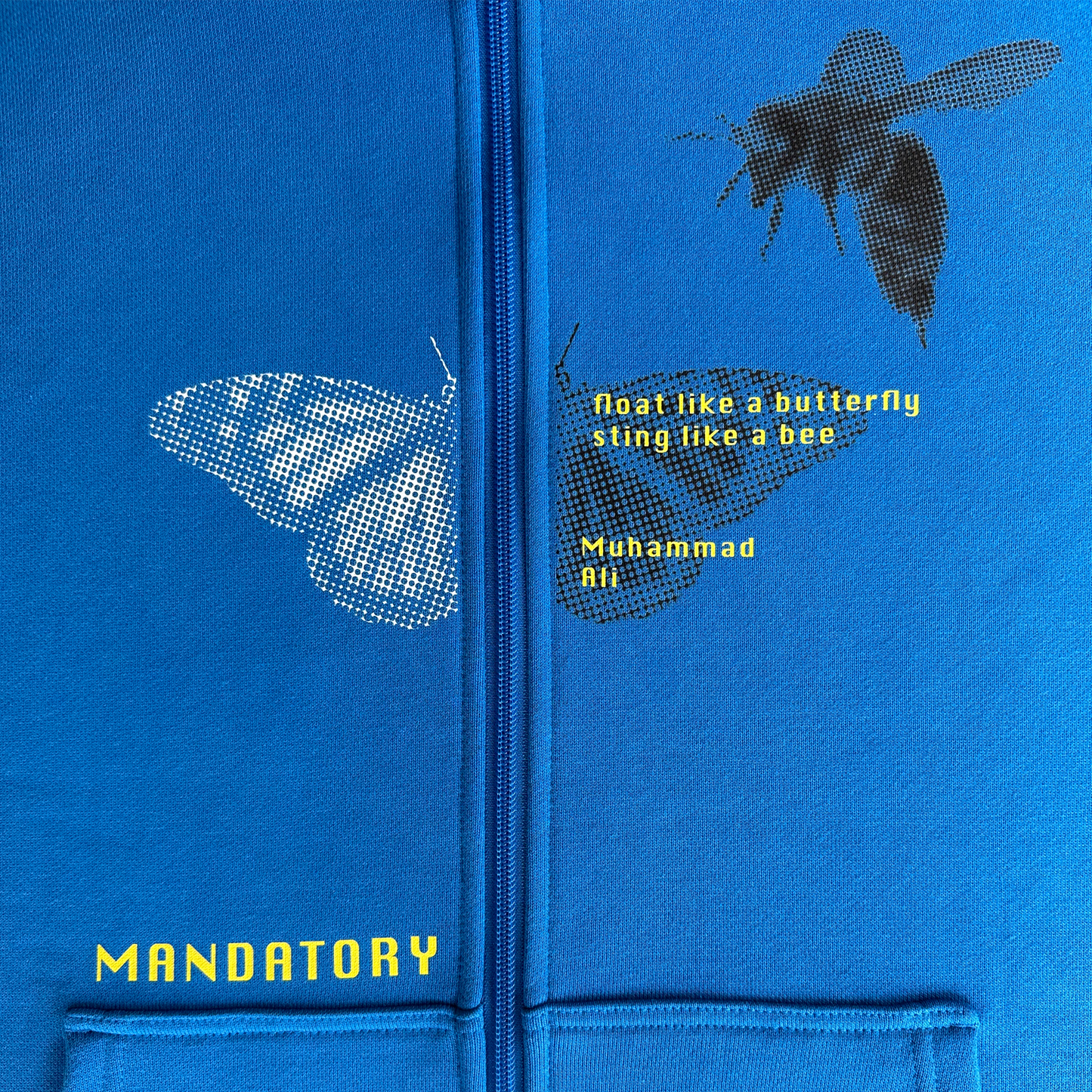 float like a butterfly _ blue zipper